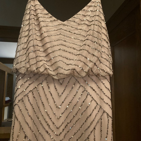 Adrianna Papell ART DECO BEADED BLOUSON GOWN - Picture 2 of 5